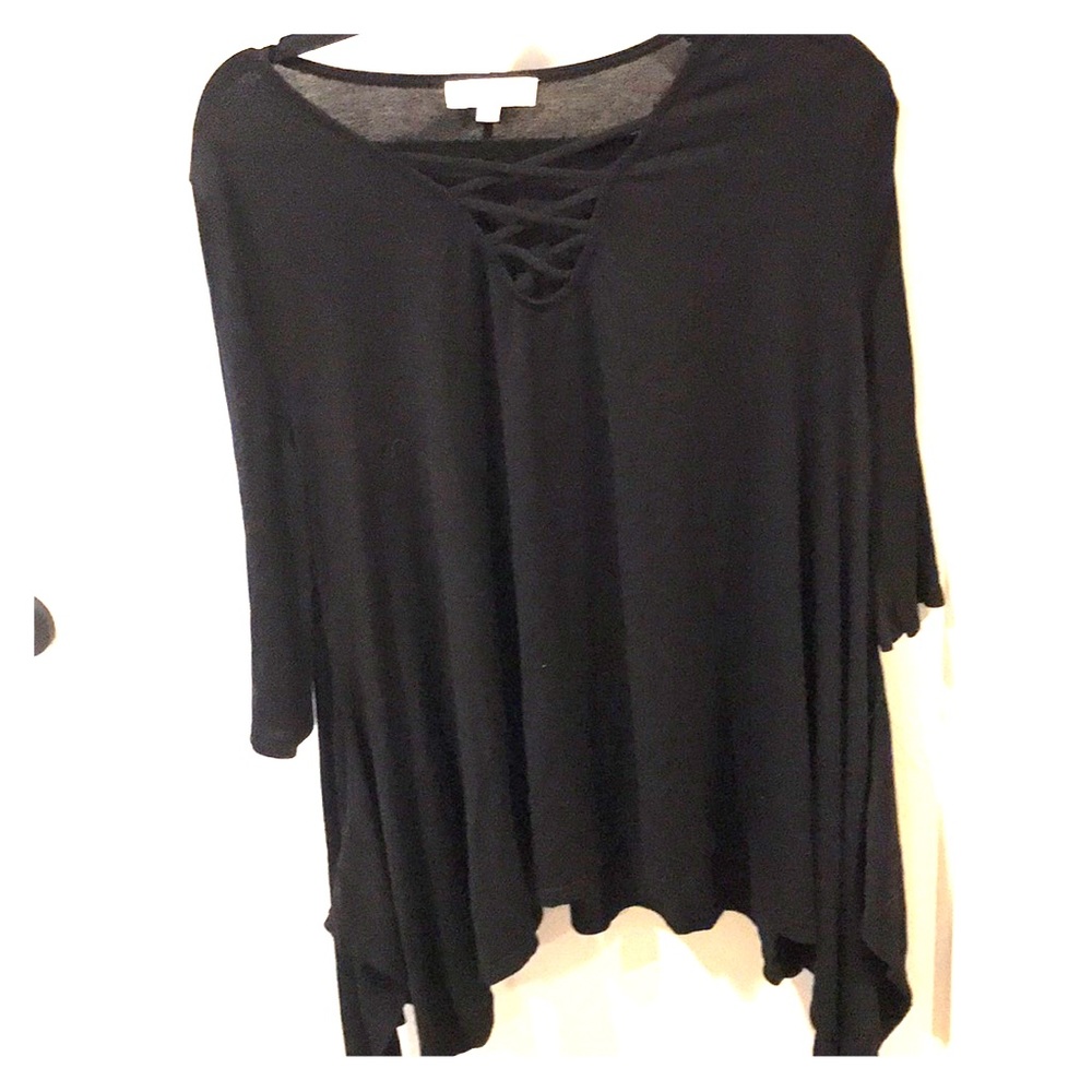 Cross cross 3/4 sleeve tunic
